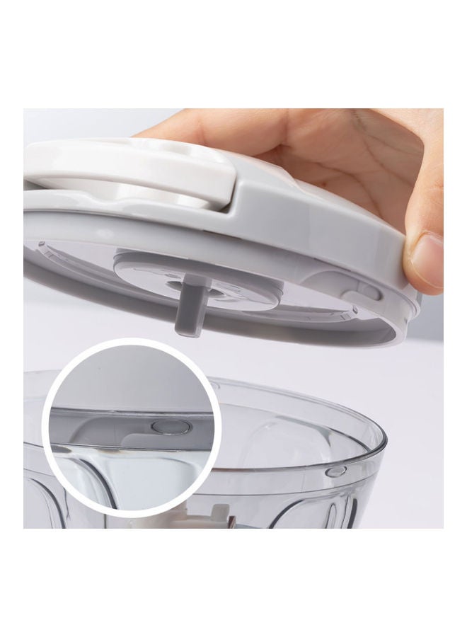 Manual Food Chopper Grey/Clear - Image 5