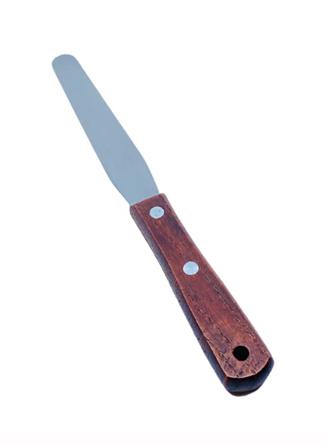 Icing Spatula Silver/Brown 19x1.5x1cm - Image 2