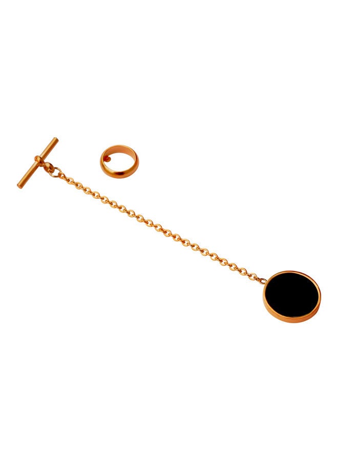 AIWANTO - Round Drop Dangle Tictac Long Chain Stud Earrings - Image 1