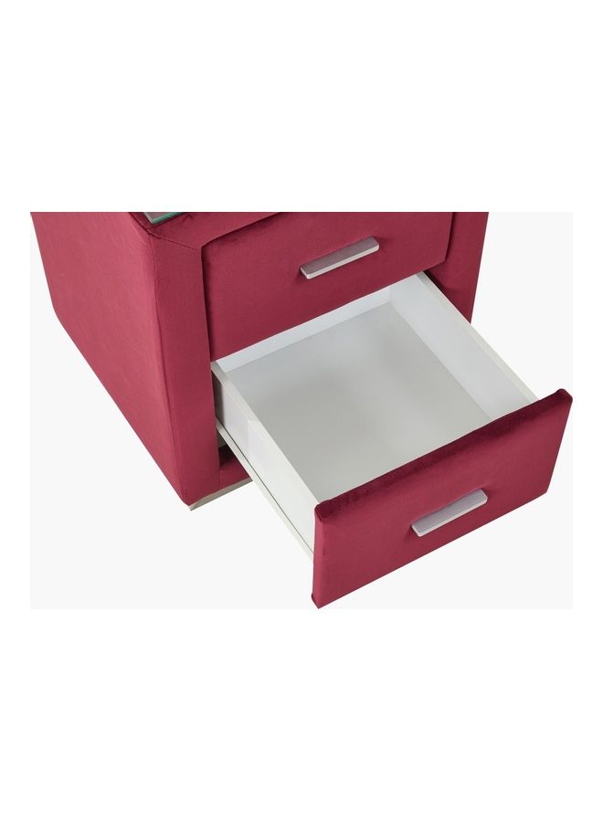 Home Box Taylor Upholstered Nightstand Red 55.5 x 47cm  - Image 4