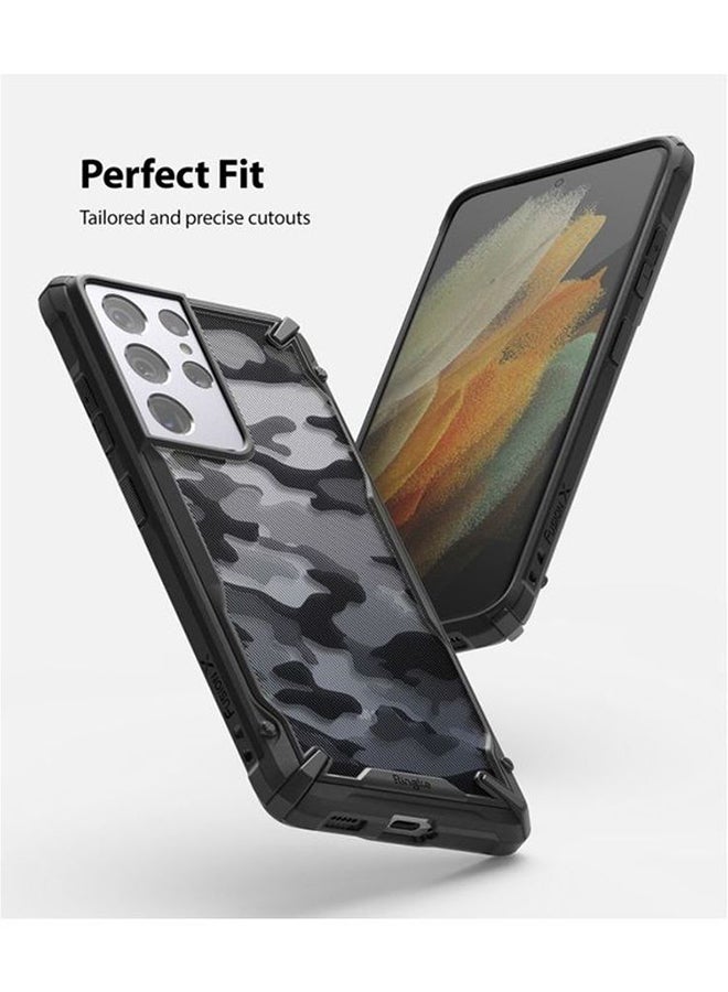 Ringke Protective Case Cover For Samsung Galaxy S21 Ultra Camo Black - Image 2