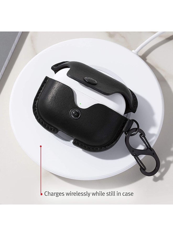 twelve south - Air Snap Leather Protective Case For Apple AirPods Pro Black - Image 1