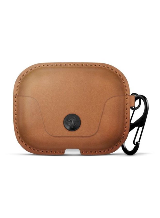 twelve south - Air Snap Leather Protective Case For Apple AirPods Pro Brown - Image 1