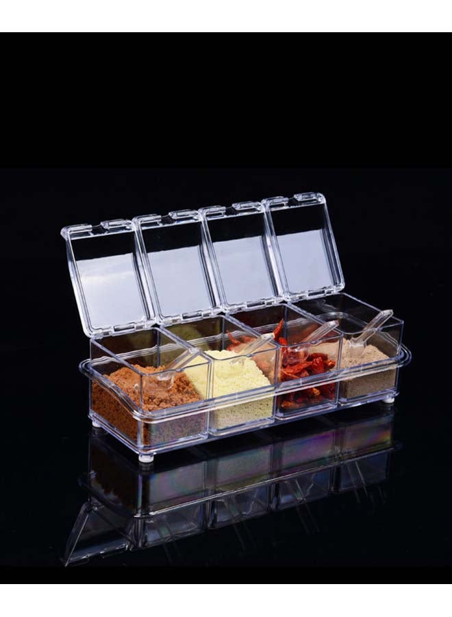 طقم برطمانات توابل مكون من 4 قطع متعدد الألوان 25.8x9x7.2سم - Image 2