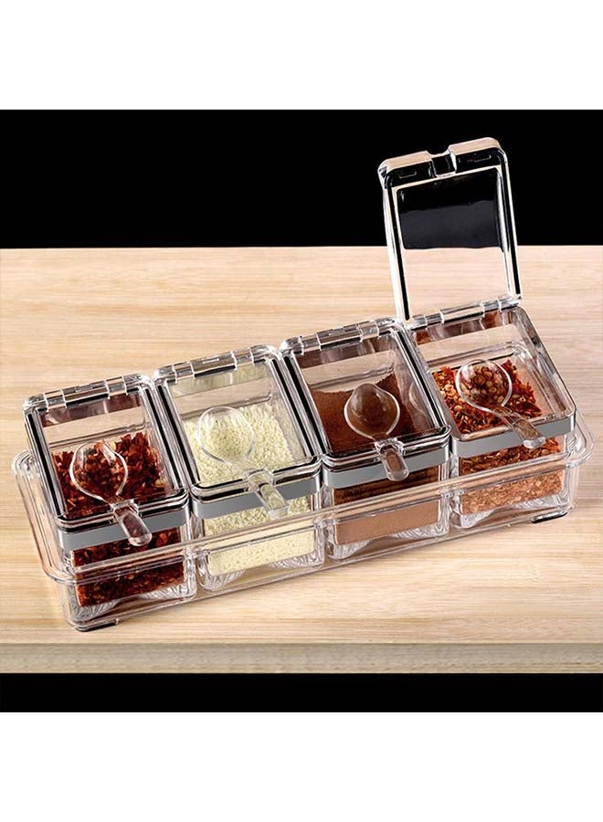 طقم برطمانات توابل مكون من 4 قطع متعدد الألوان 25.8x9x7.2سم - Image 3