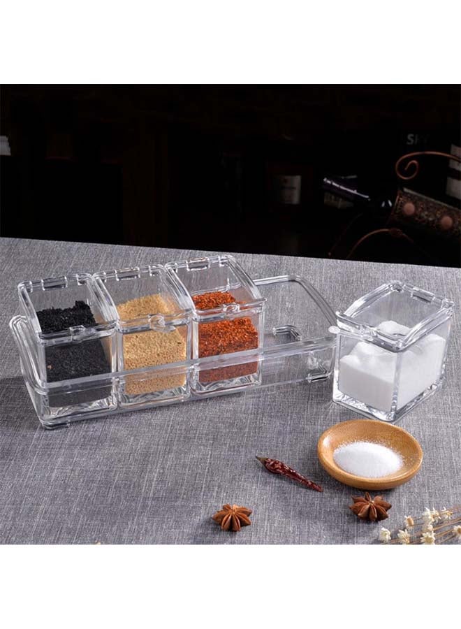 طقم برطمانات توابل مكون من 4 قطع متعدد الألوان 25.8x9x7.2سم - Image 4