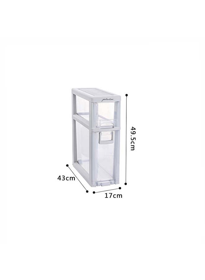 Generic - Multi Layered Adjustable Storage Box White 17x43x49cm - Image 1