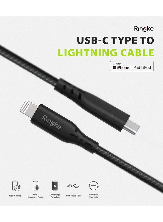 Ringke C Type Data Cable Quick And Secure Transfer Black - Image 3