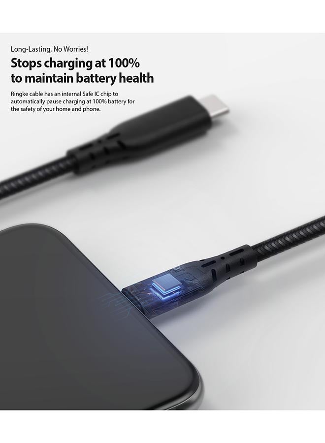 Ringke C Type Data Cable Quick And Secure Transfer Black - Image 4