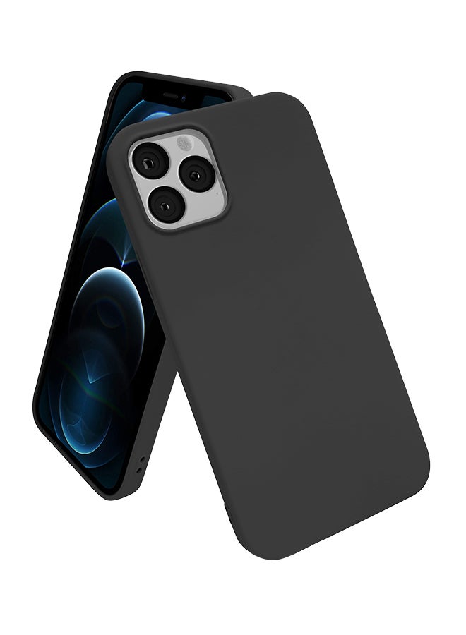 O Ozone Compatible Case for iPhone 12 Pro Max 6.7" Silicone Series Supports Wireless Charging Black