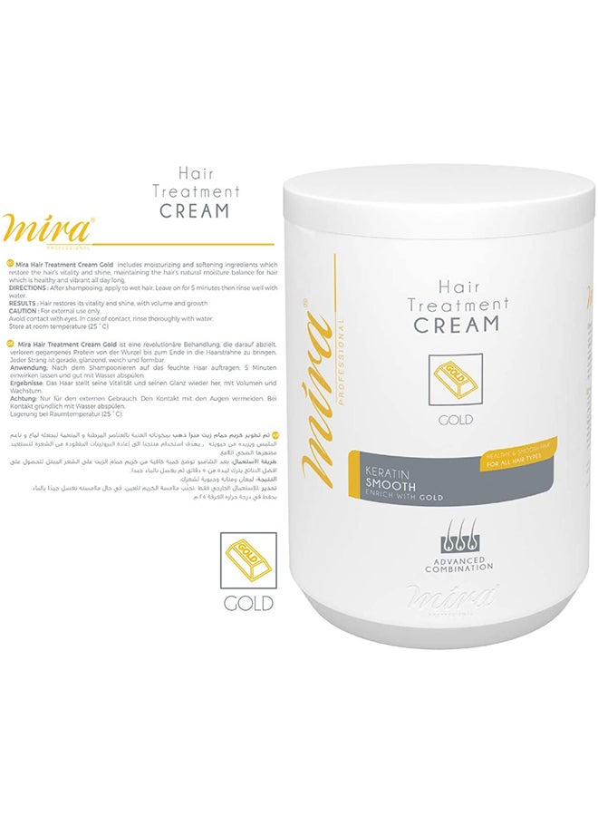 ميرا كريم معالج للشعر غني بالذهب 1000ملليلتر - Image 2