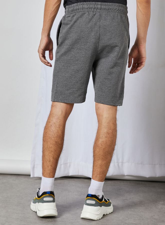 Text Printed Shorts Anthracite