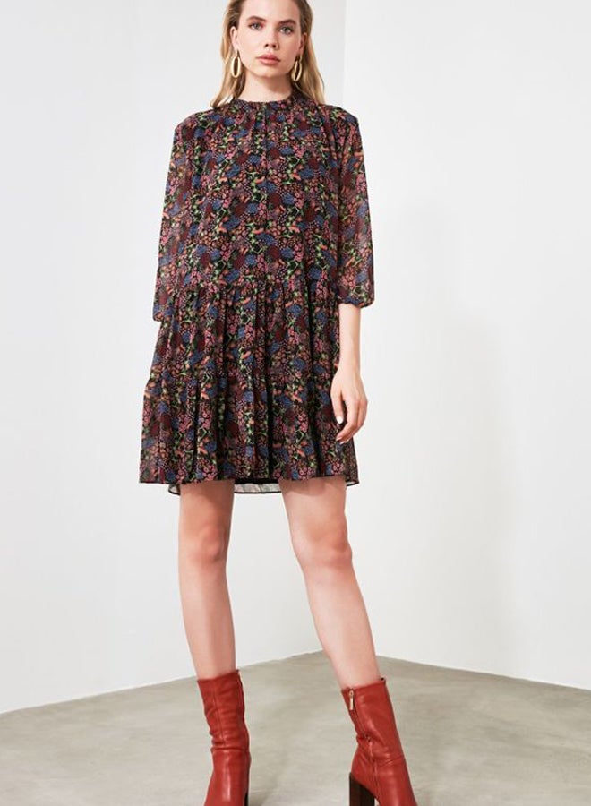 trendyol - All-Over Print Dress Multicolour - Image 1
