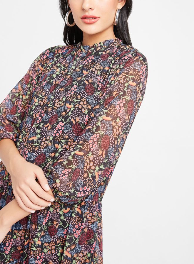 trendyol - All-Over Print Dress Multicolour - Image 1