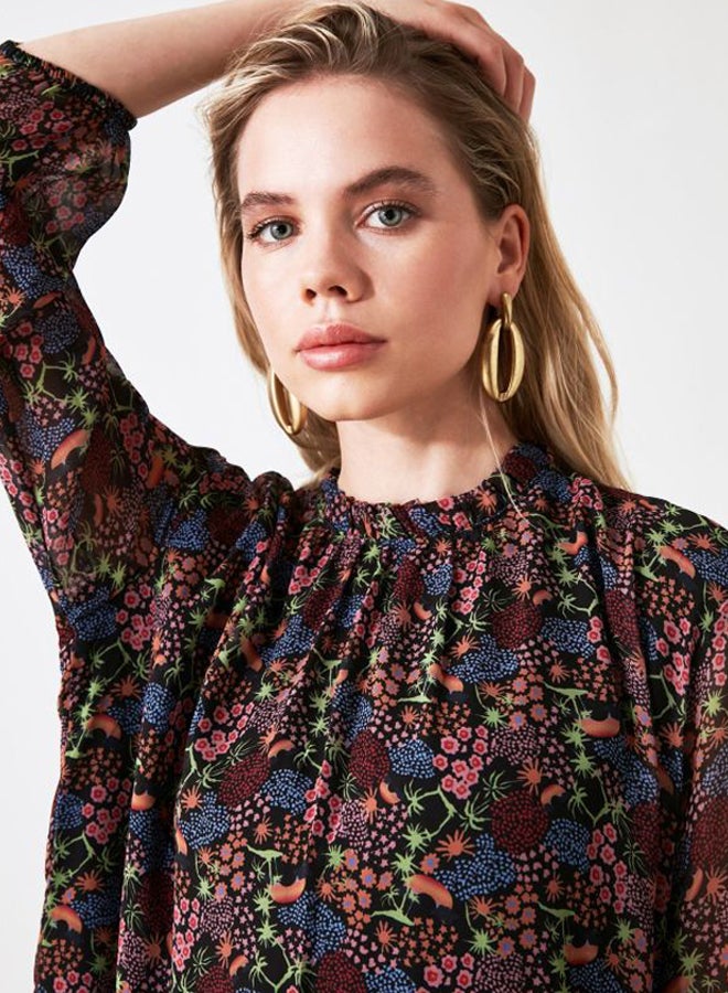 trendyol - All-Over Print Dress Multicolour - Image 1