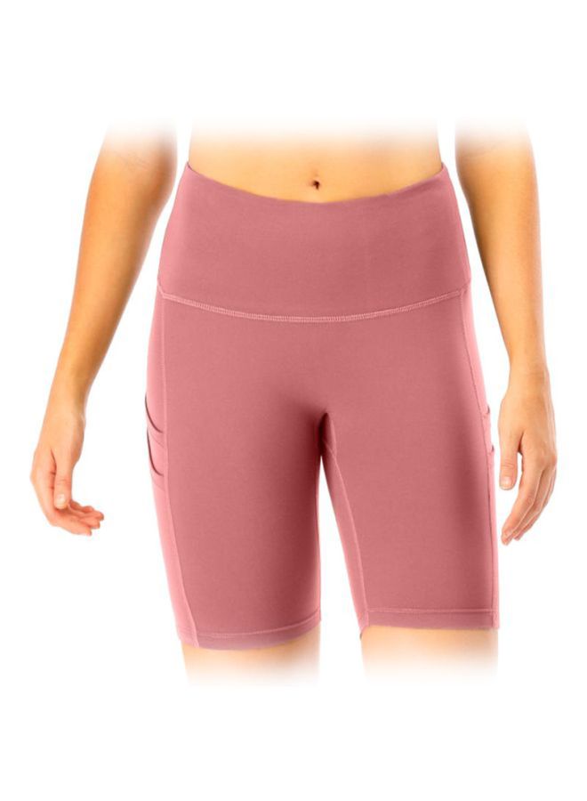 QiaoKai Solid Training Shorts Pink  - Image 1