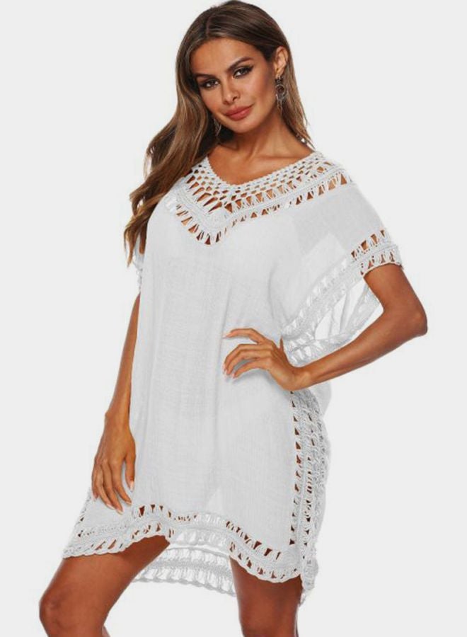 QiaoKai Lace Detailed Cover Up White  - Image 1