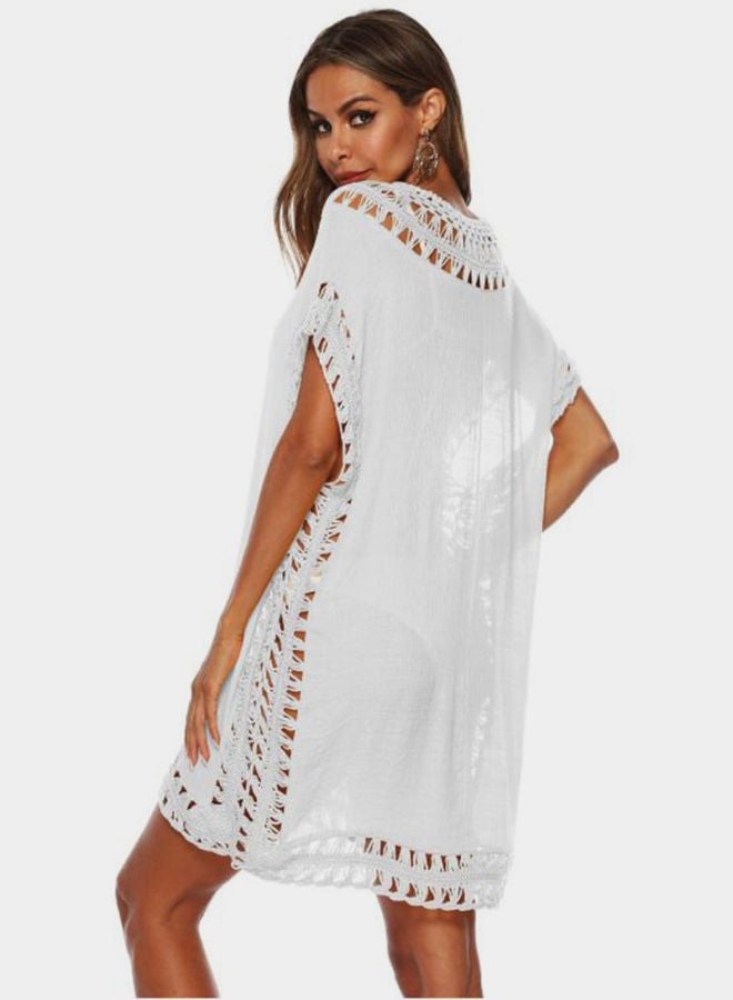 QiaoKai Lace Detailed Cover Up White  - Image 2