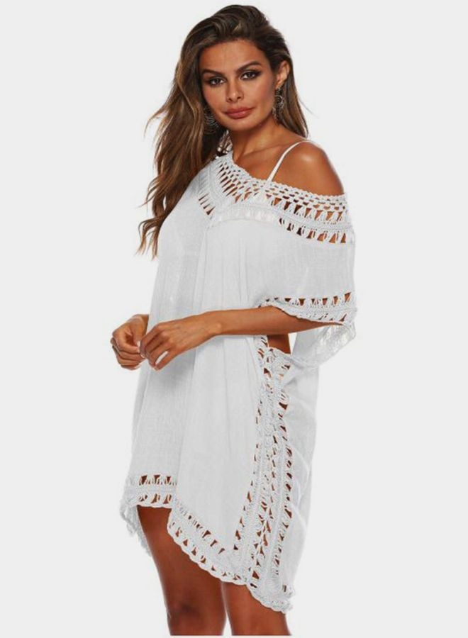 QiaoKai Lace Detailed Cover Up White  - Image 3