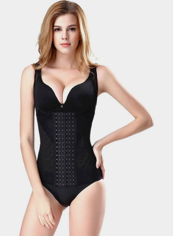 QiaoKai - Solid Slimming Shapewear Black - Image 1
