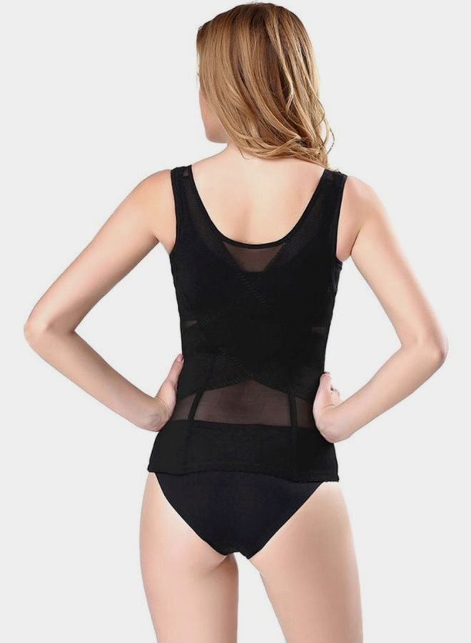 QiaoKai - Solid Slimming Shapewear Black - Image 1