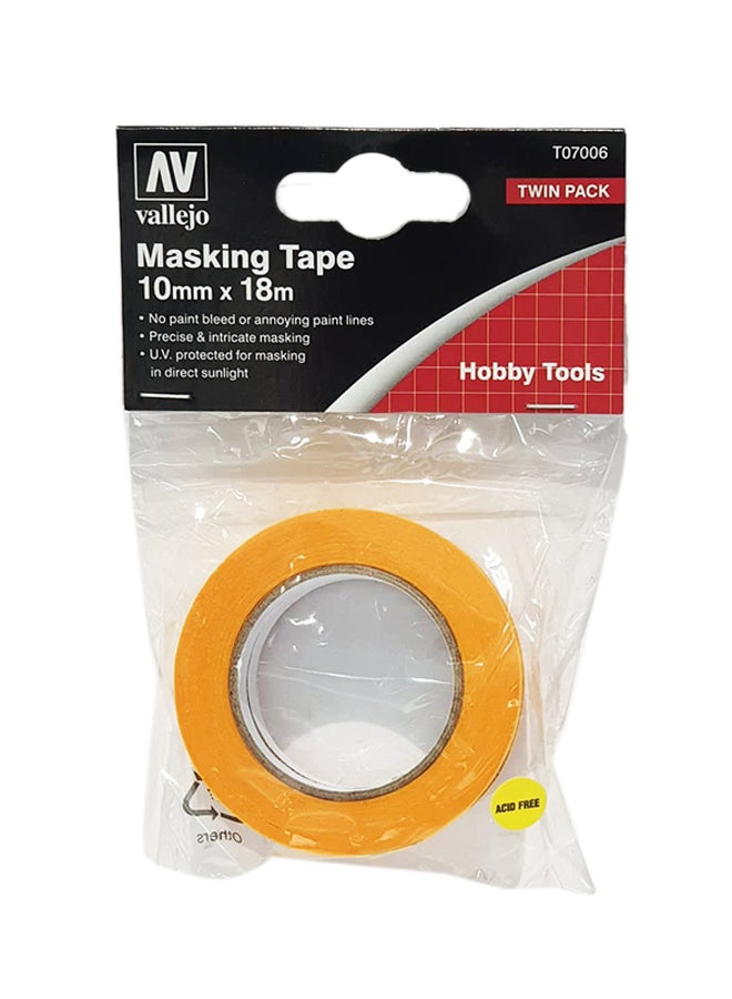 Vallejo Twin Pack Precision Masking Tape Yellow 