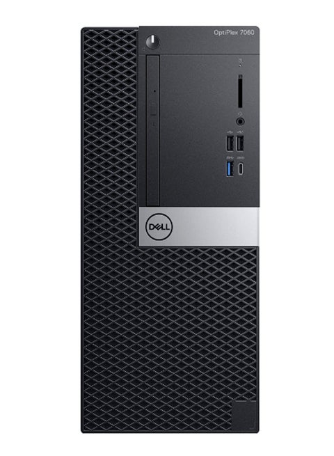 Optiplex 7060 Tower PC With Intel Core i7 8Th Generation Processor, 4GB RAM/1TB HDD/Integrated Graphics Windows / With Dell 18.5-Inch Full HD Monitor / Black/Silver