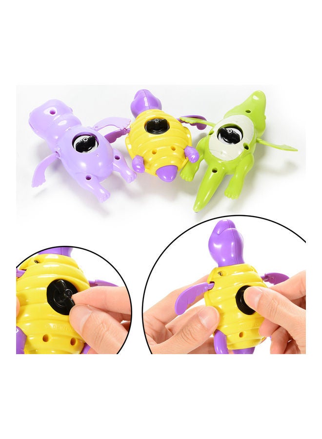 3-Piece Cute Hippo Tortoise Crocodile Shaped Bath Toy Set 21 x 21 x 21cm - Image 2