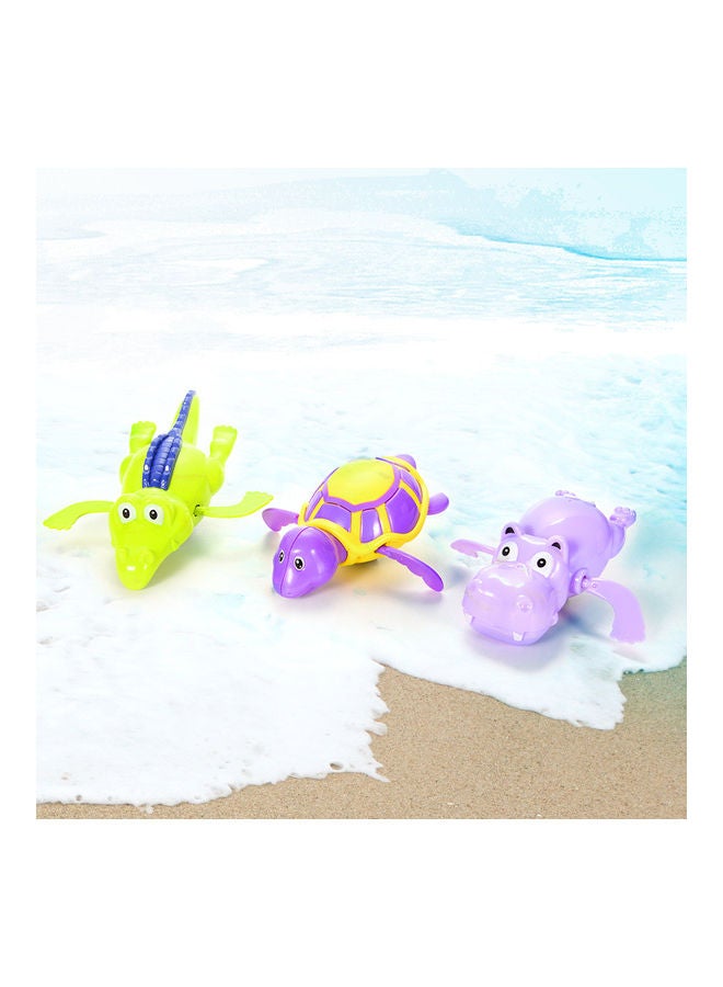 3-Piece Cute Hippo Tortoise Crocodile Shaped Bath Toy Set 21 x 21 x 21cm - Image 4