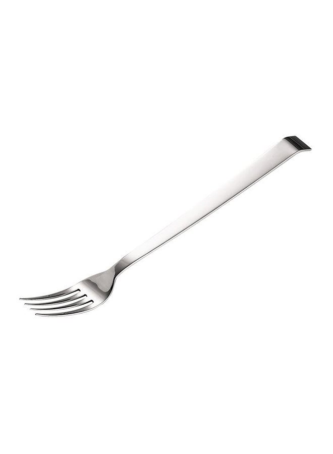 Mirror Finish Long Serving Fork Silver 32cm