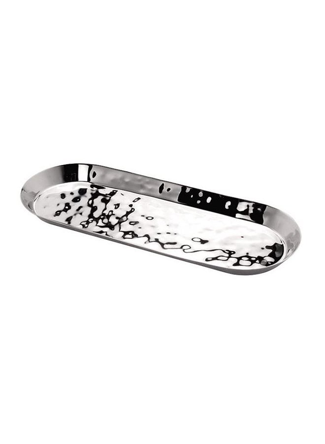 WNK Hammered Oblong Tray Silver