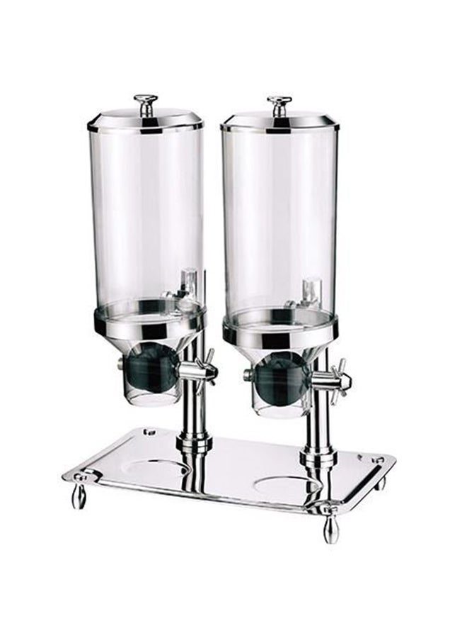 WNK Cereal Double Dispenser Silver 43.5cm