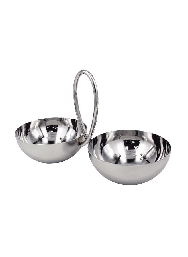 WNK Mirror Finish Nut Bowl Silver 21.7cm