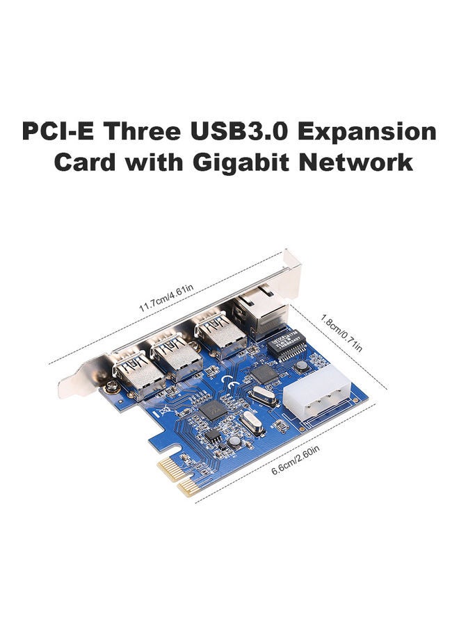 PCI-E To USB3.0 Expansion Card Blue - Image 3