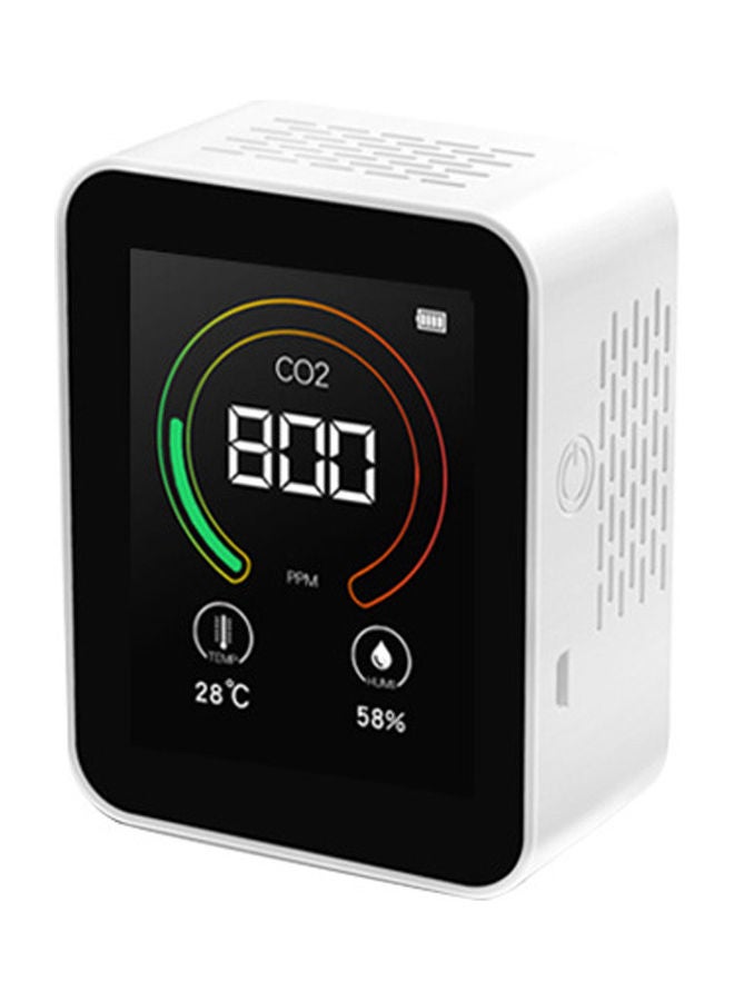 CO2 Temperature Humidity Multipurpose Detect Tool White 9.20X4.20X7.20cm  - Image 1