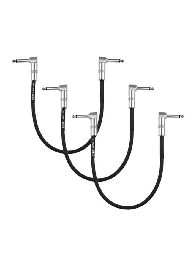 ammoon Pack Of 3 Guitar Effect Pedal Instrument Patch Cable  - Image 1