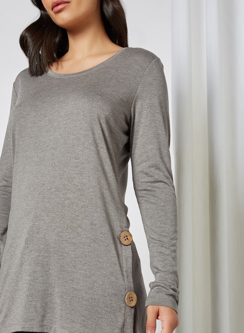 Plain Long Sleeve Tunic Grey - v1611842669/N41550111V_2