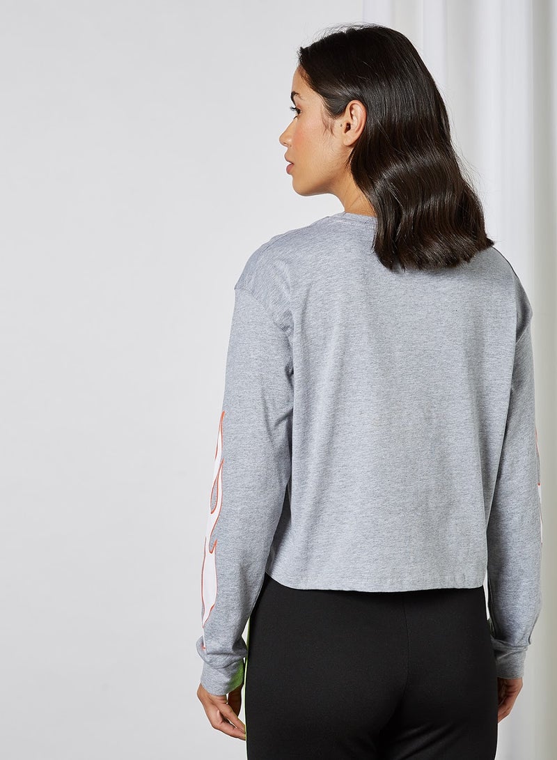 بيسيك إكس إكس تيشيرت بفتحة رقبة مستديرة رمادي - Image 3