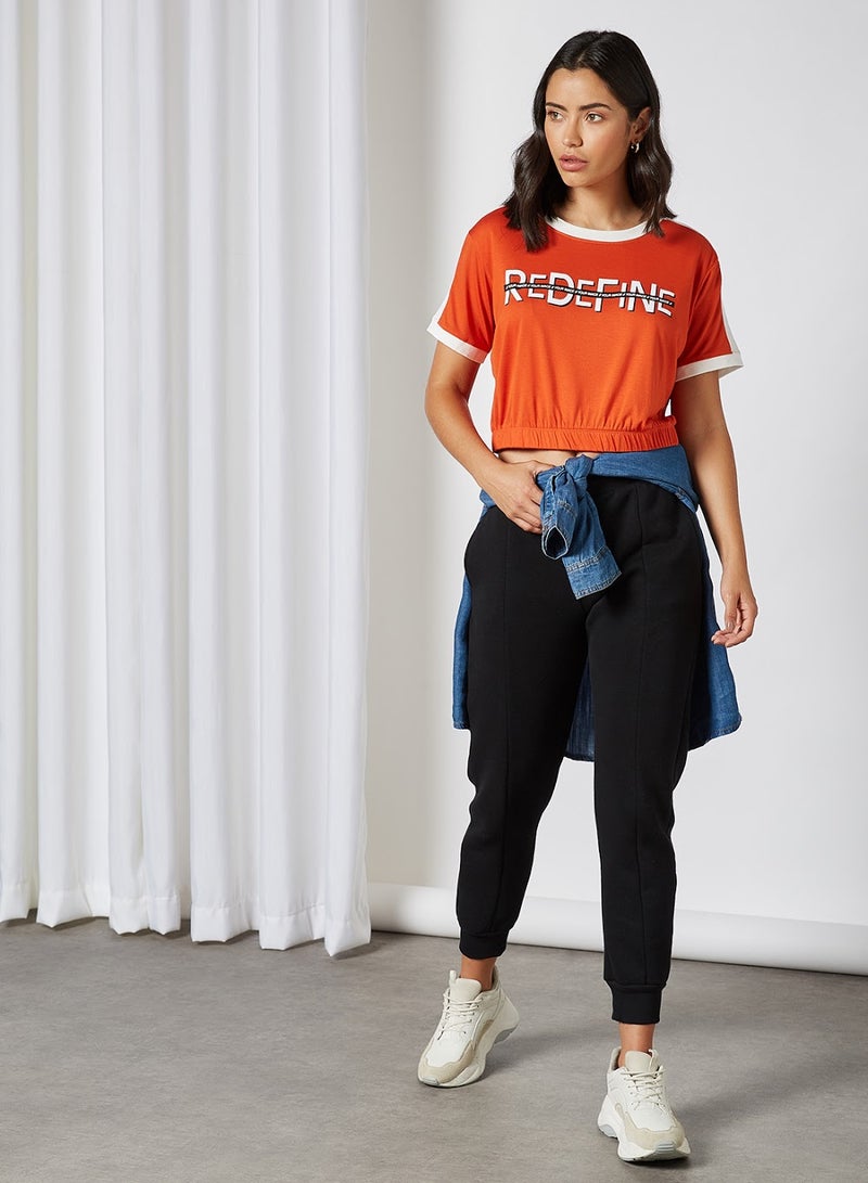 بيسيك إكس إكس تيشيرت برقبة دائرية برتقالي - Image 3