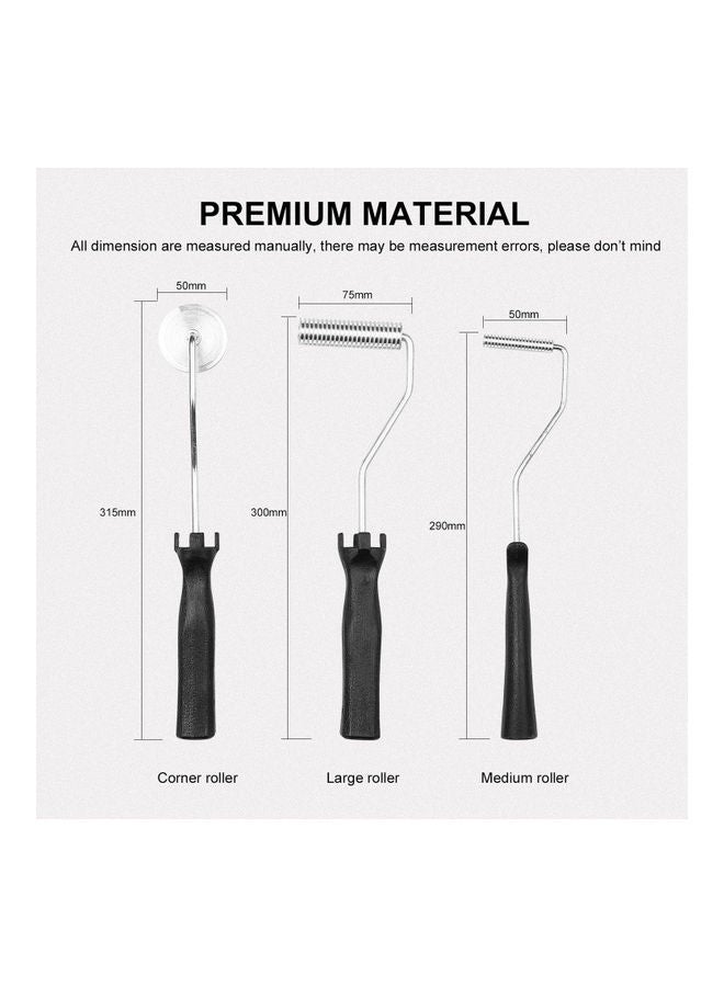 3-Piece Fiberglass Roller Tools Kit Black  - Image 5
