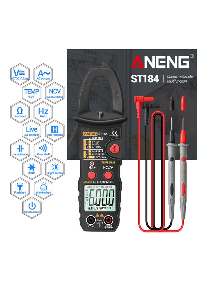 True RMS Digital Multimeter Black 23.00 x 3.80 x 9.20cm - Image 4
