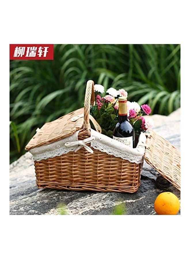 Generic Country Picnic Basket Beige 1.41kg  - Image 1