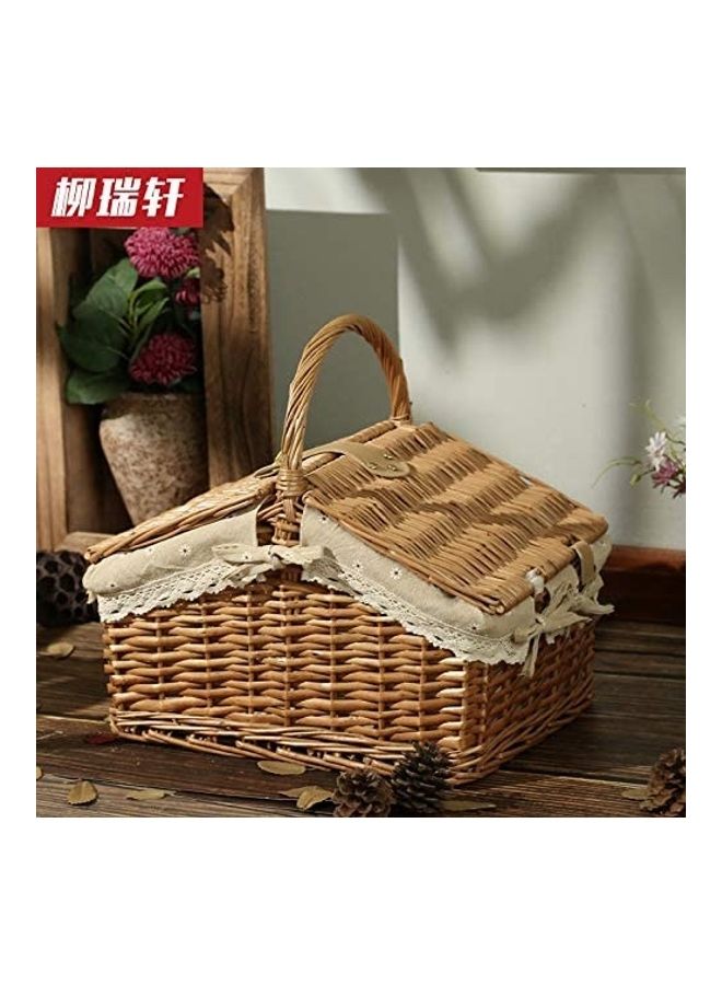 Generic Country Picnic Basket Beige 1.41kg  - Image 3