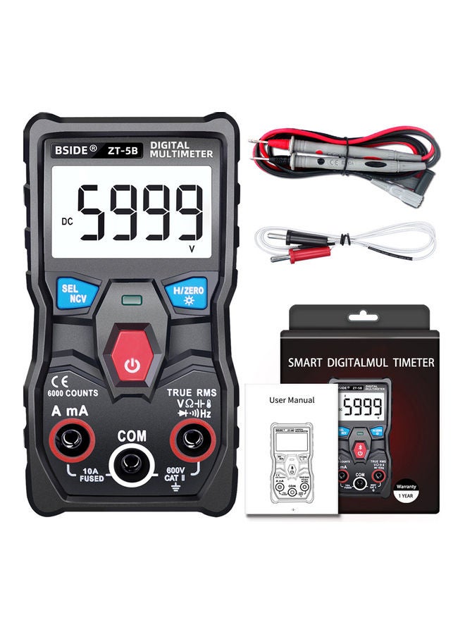 High Precision NCV Test Digital Smart Multimeter Black 15.80X4.20X10.50cm - Image 4