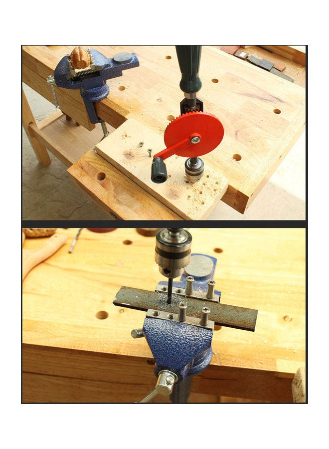 Portable Mini Manual Drill Black/Red 31.00X7.00X8.20cm - Image 4