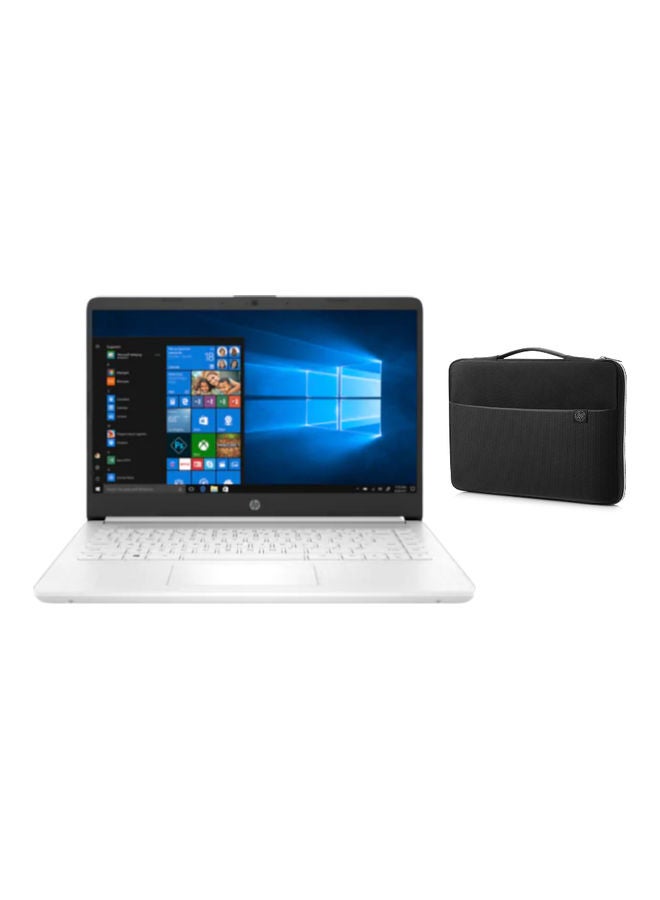 HP Notebook With 14-Inch Display, Core i5-1035G1 Processor/8GB RAM/256GB SSD/Intel UHD Graphics with HP Sleeve English White  - Image 1