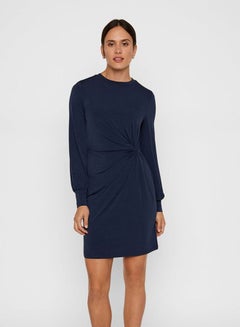 Twist Knot Dress Navy