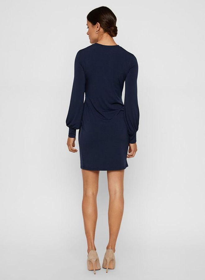 VERO MODA - Twist Knot Dress Navy - Image 1