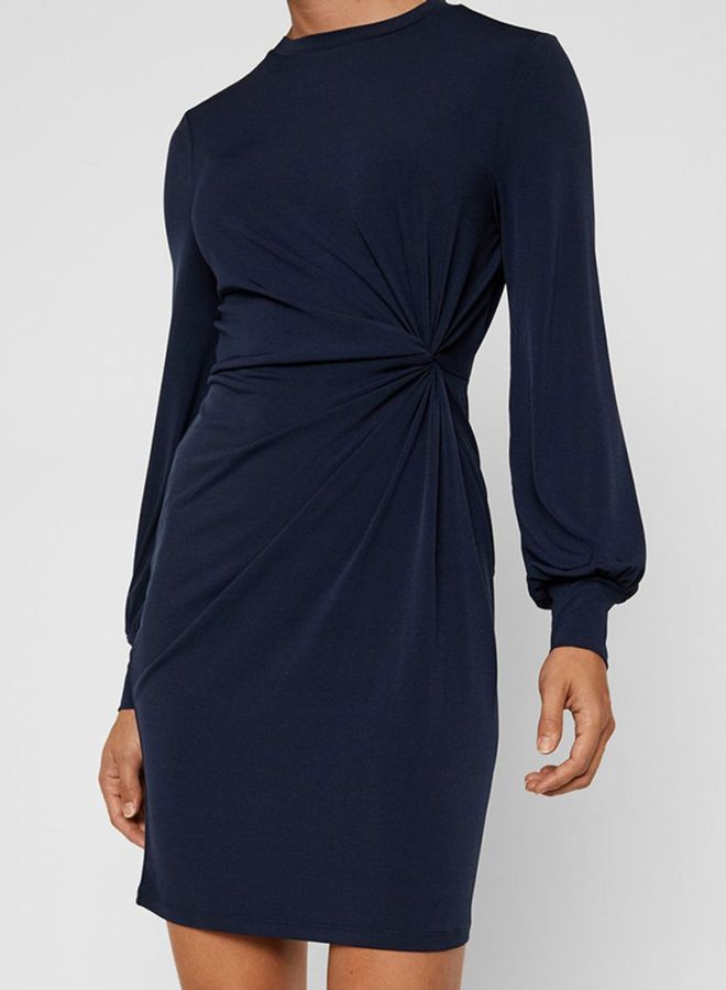 VERO MODA - Twist Knot Dress Navy - Image 1