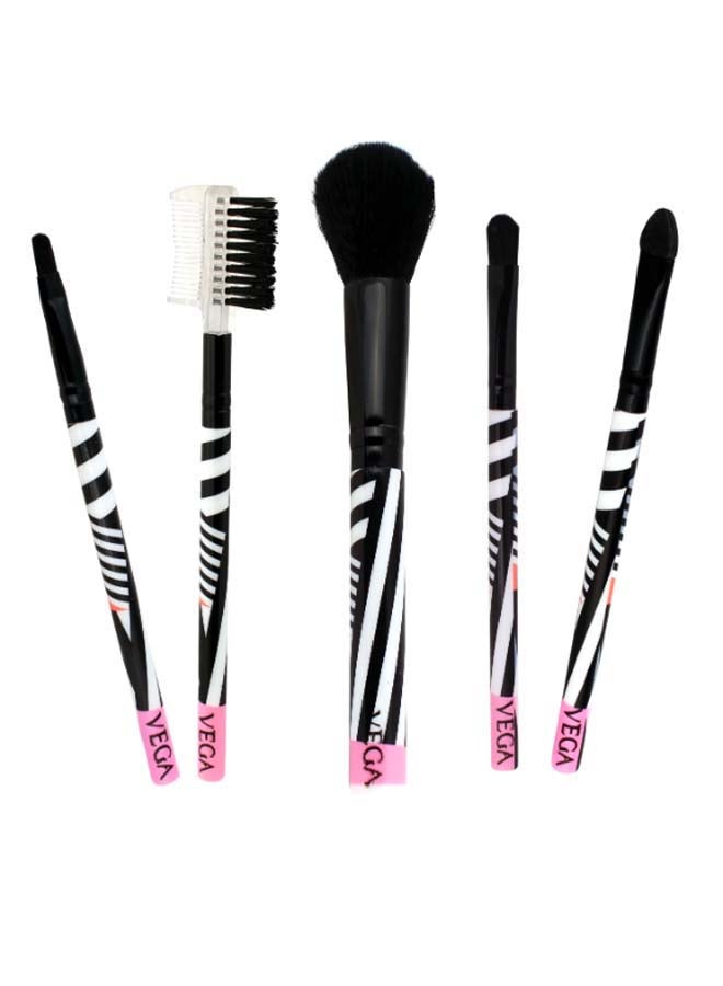 Vega 5-Piece Multiple Brush Set White/Black - Image 1